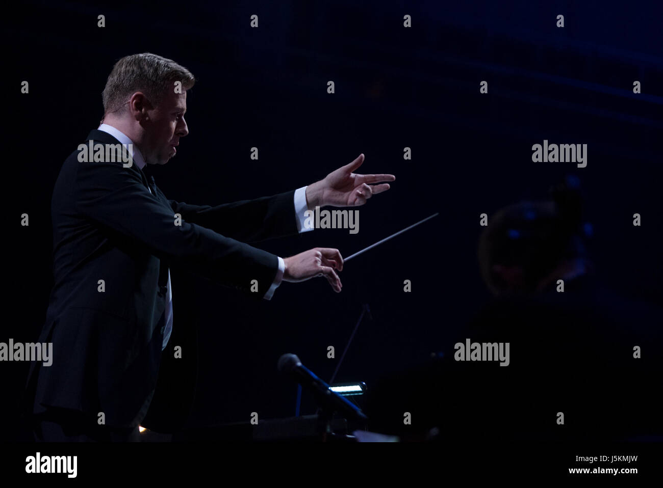 KRAKOW, POLAND - MAY 17: Abel Korzeniowski, A Polish Composerconducts ...