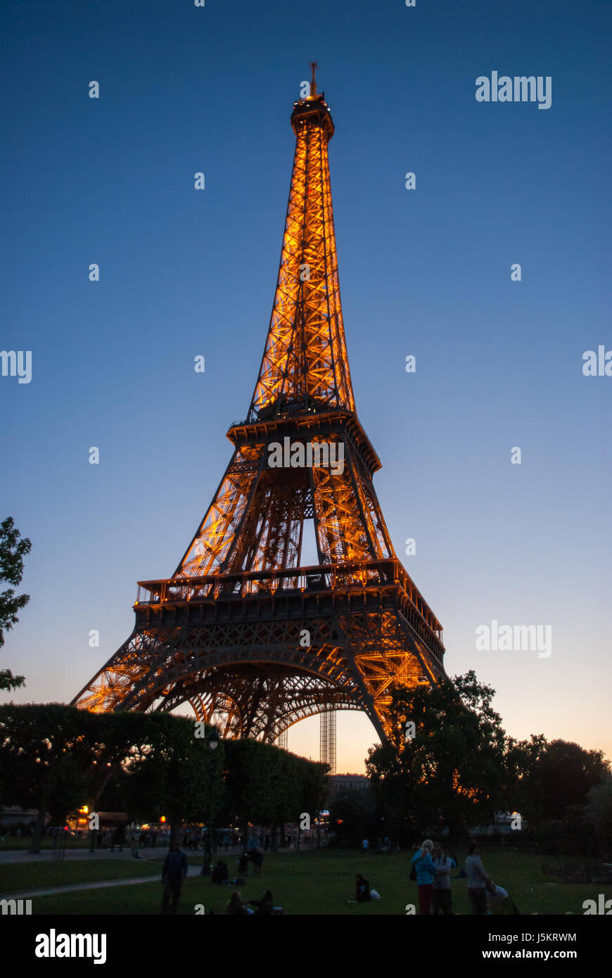 Truss structure Eiffel Tower Tour Eiffel blue sky steel structure in