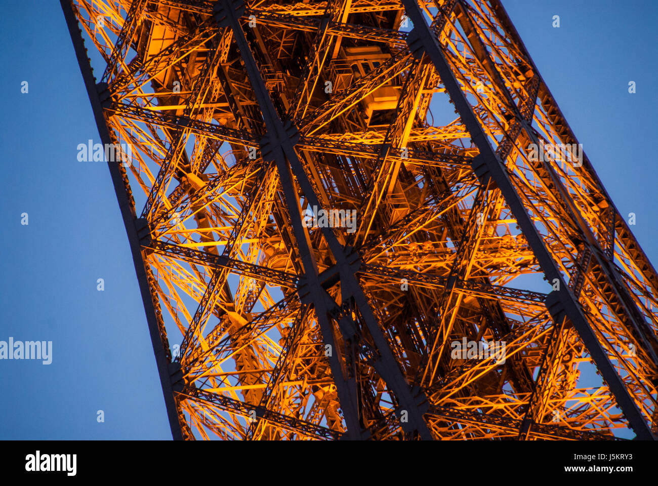 Truss structure Eiffel Tower Tour Eiffel blue sky steel structure in