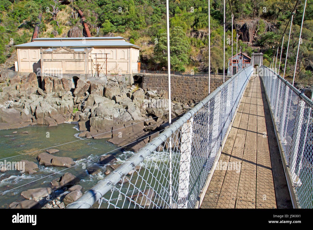 Duck Reach power station in Cataract Gorge Stock Photo