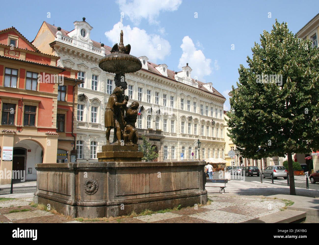 the wimmersche fountain in prague Stock Photo