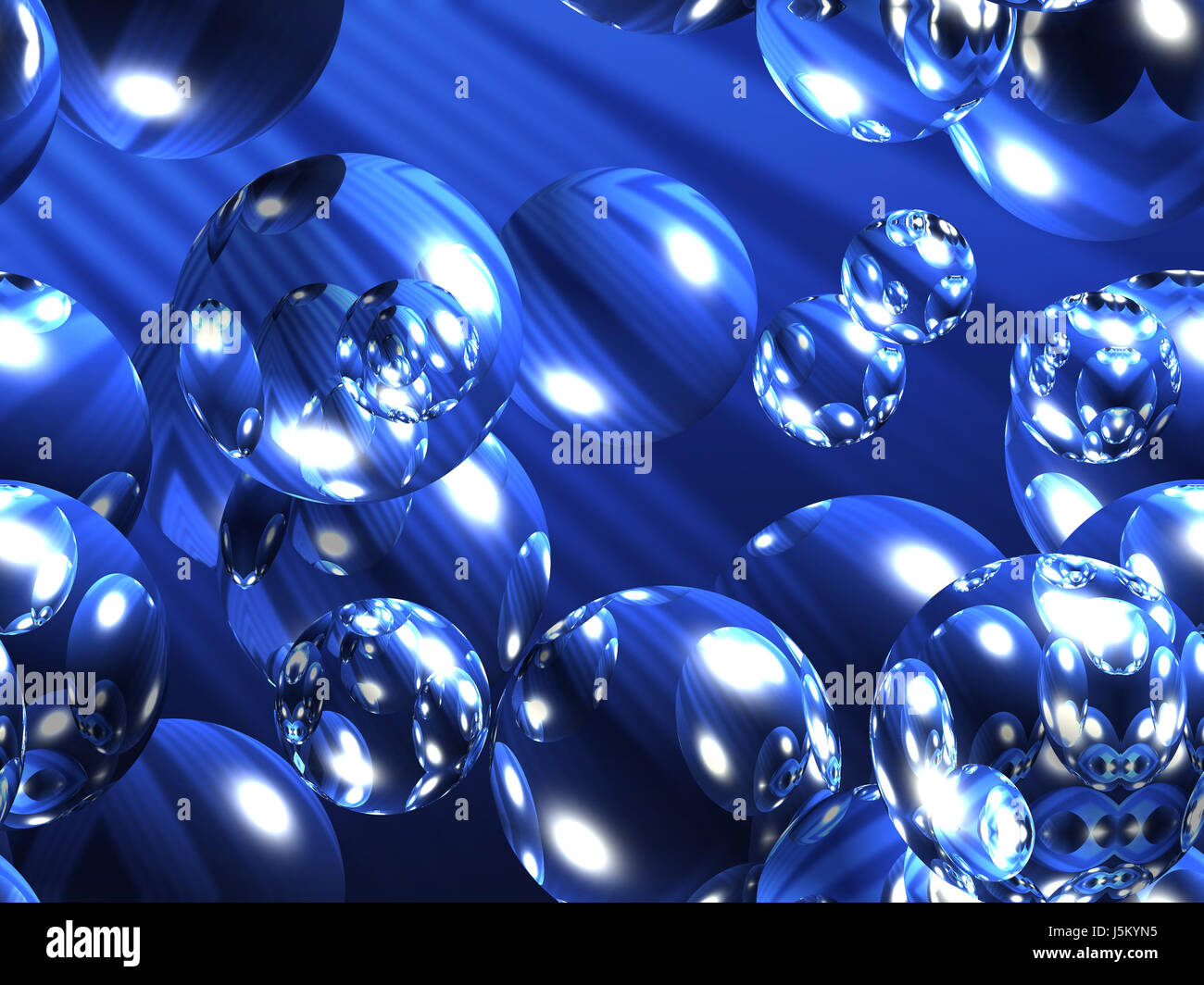 blue shine shines bright lucent light serene luminous reflection bubble soap Stock Photo