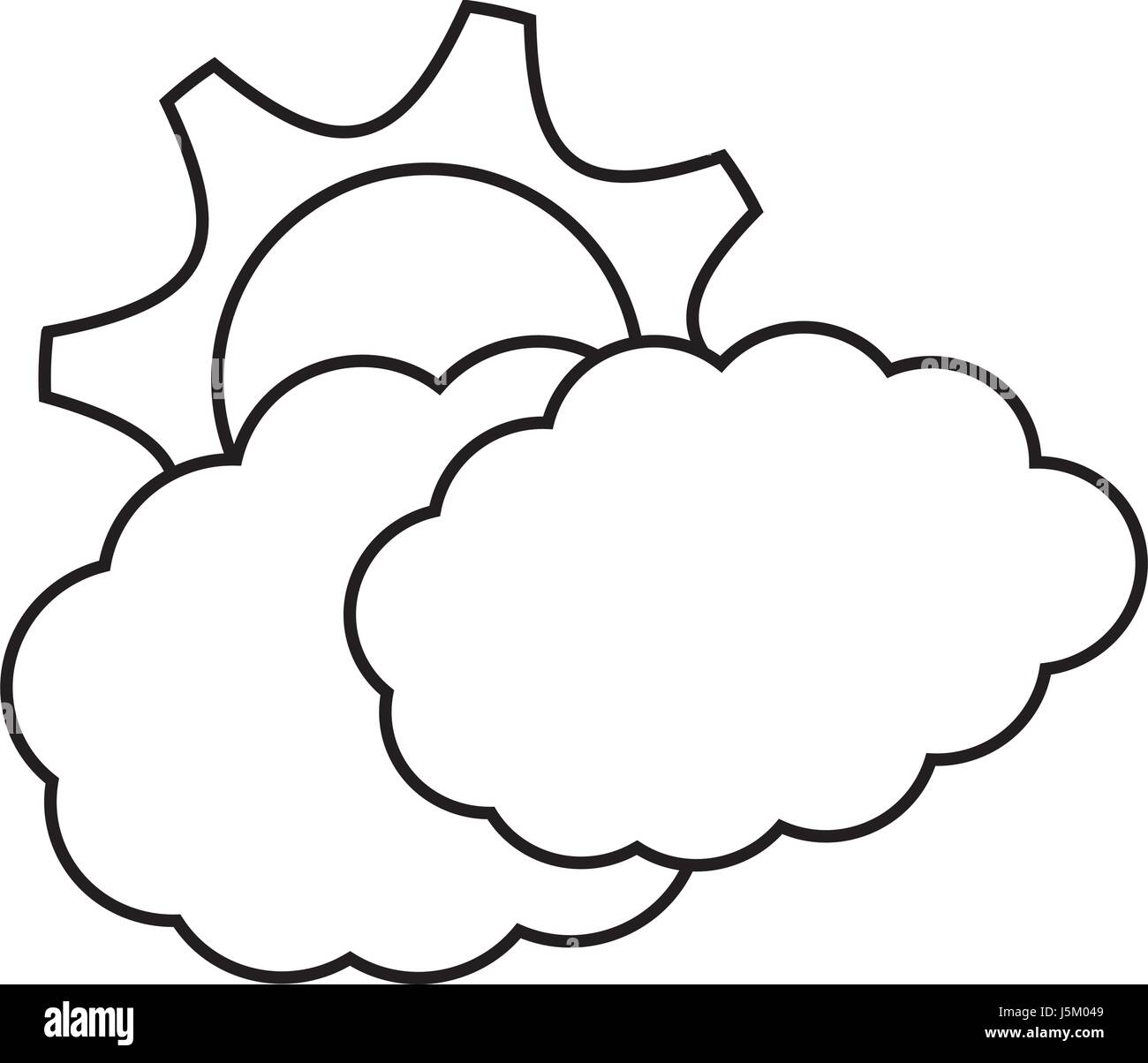 sun and cloud icon Stock Vector Image & Art - Alamy