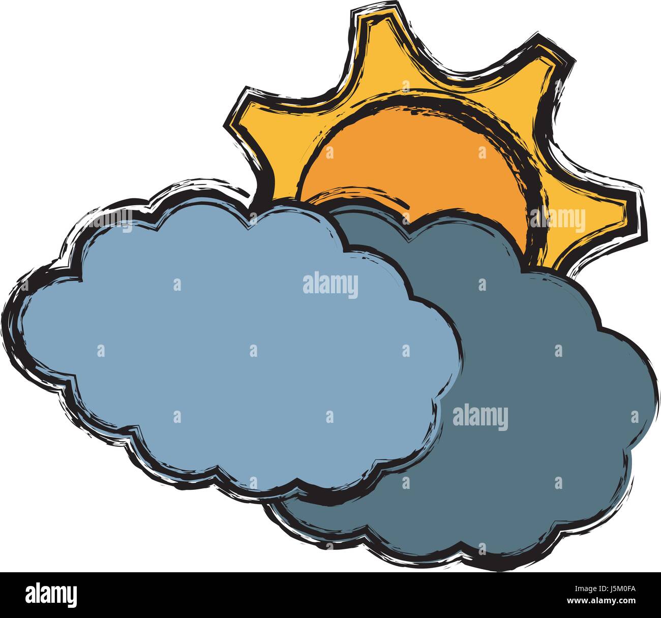 sun and cloud icon Stock Vector Image & Art - Alamy