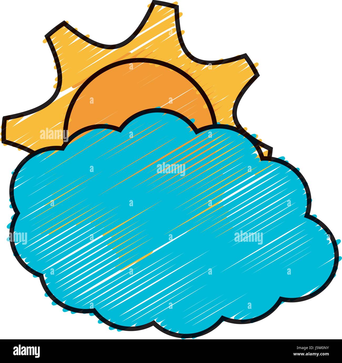 sun and cloud icon Stock Vector Image & Art - Alamy