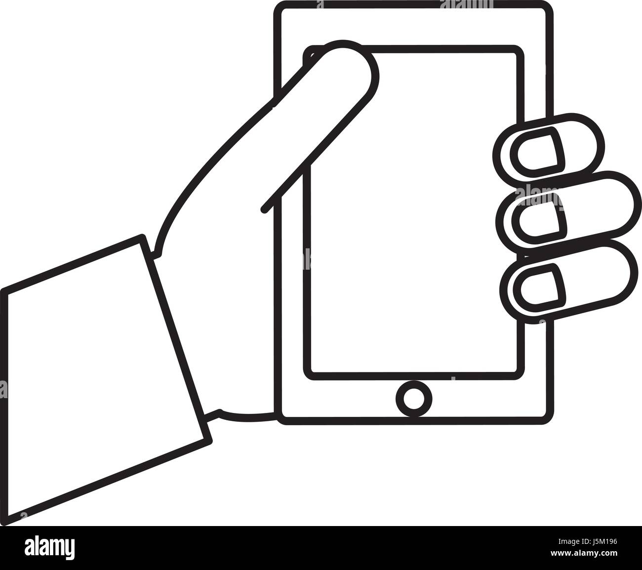 hand holding a smartphone icon Stock Vector Image & Art - Alamy