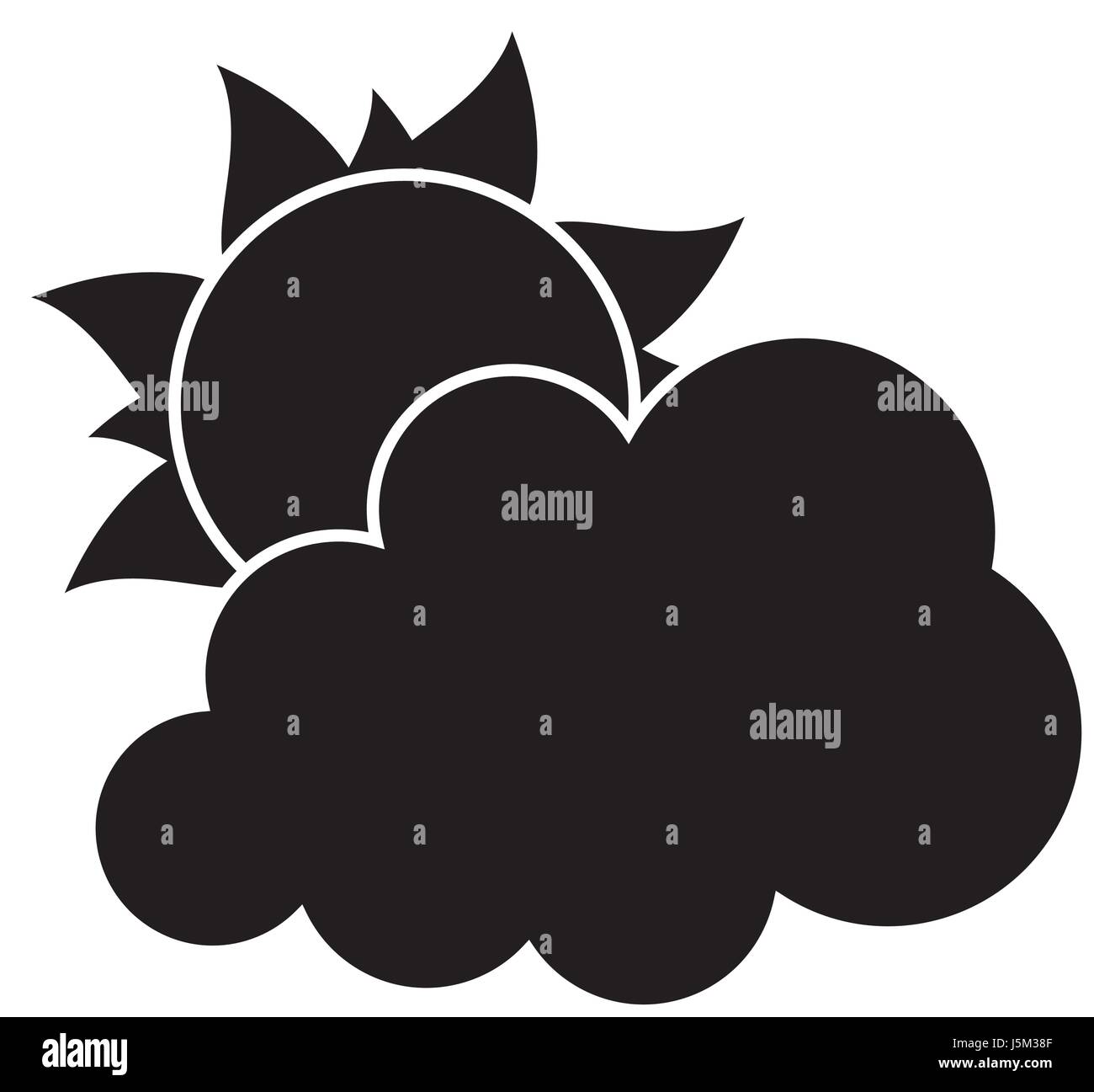 cloud and sun icon Stock Vector Image & Art - Alamy