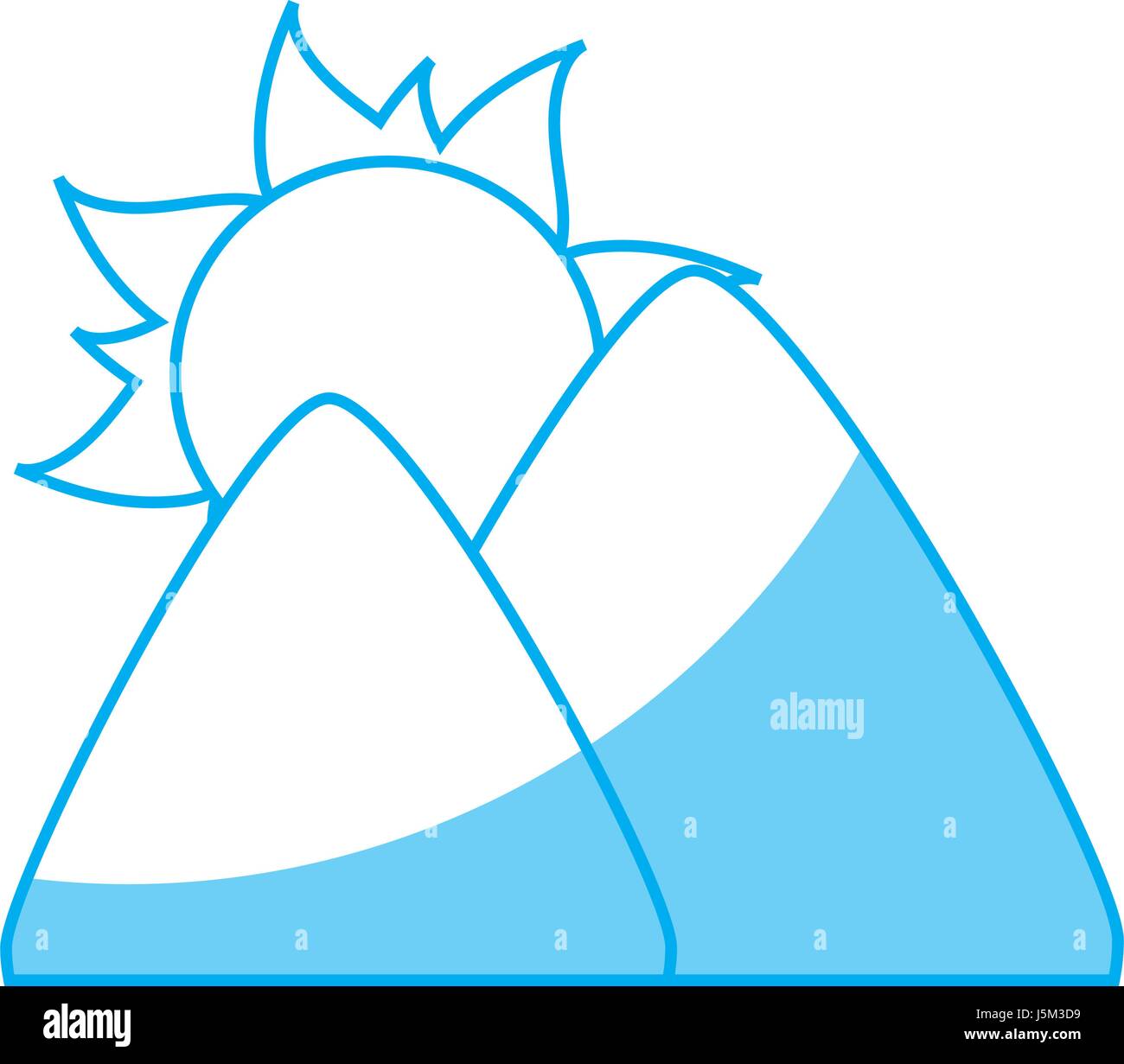 mountains and sun icon Stock Vector Image & Art - Alamy