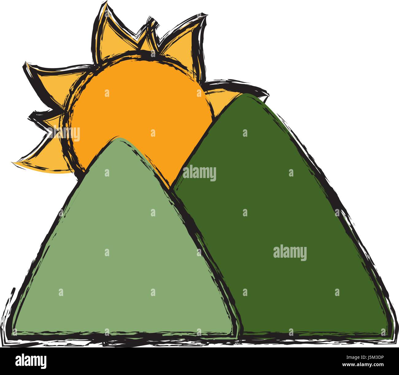 mountains and sun icon Stock Vector Image & Art - Alamy