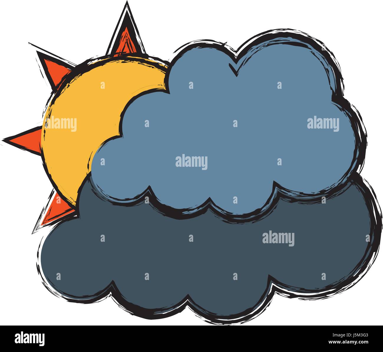 cloud and sun icon Stock Vector Image & Art - Alamy