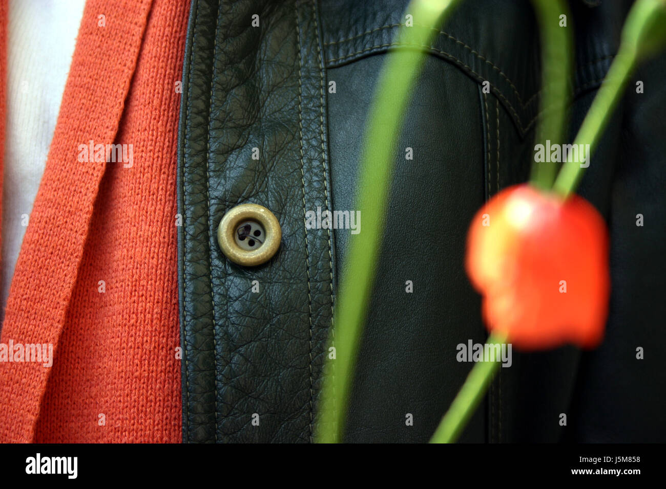 fashion stalk scarf leather jacket outfit clothes clothing knob