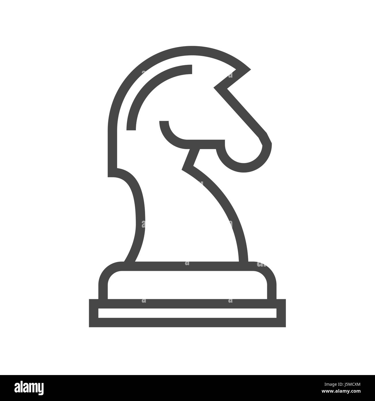 Horse chess piece icon Royalty Free Vector Image