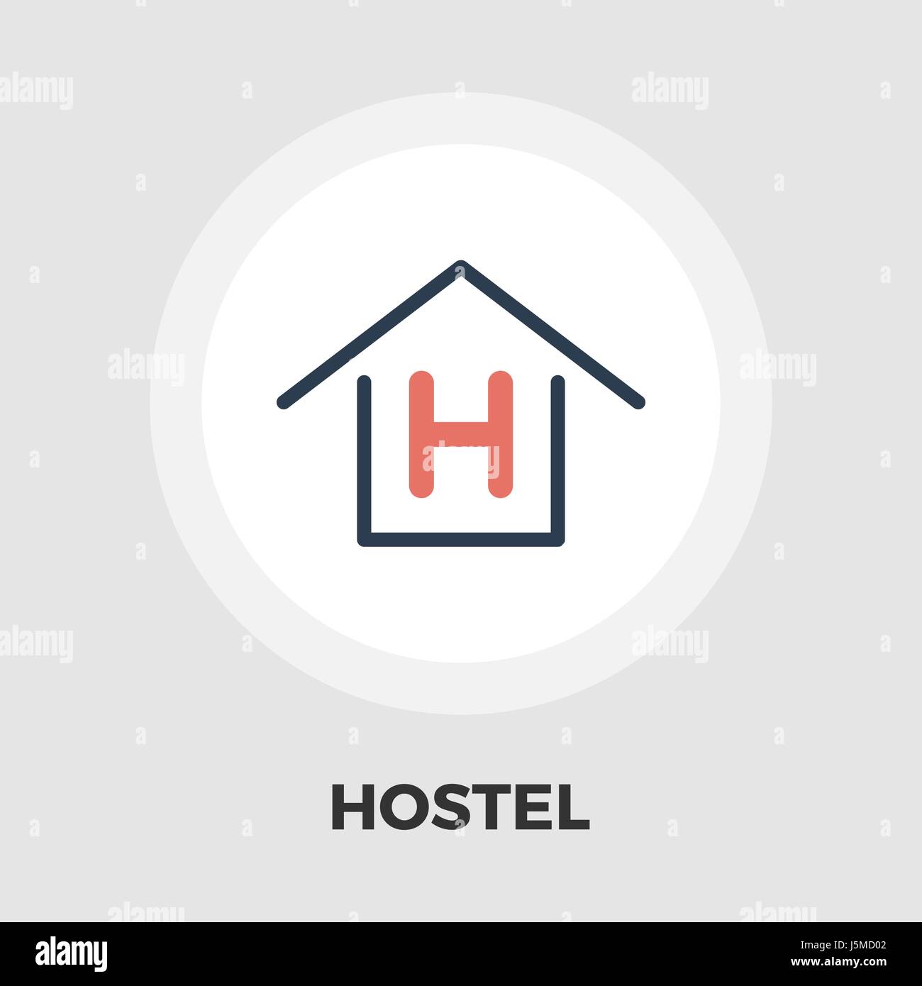 Hostel icon vector. Flat icon isolated on the white background ...