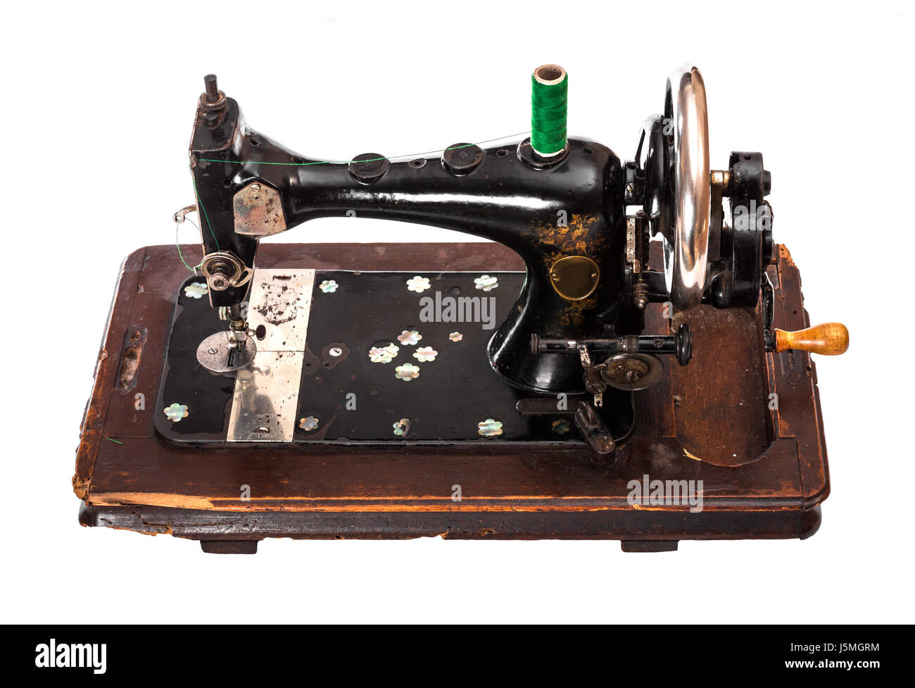 Sewing machine isolated Stock Photo - Alamy