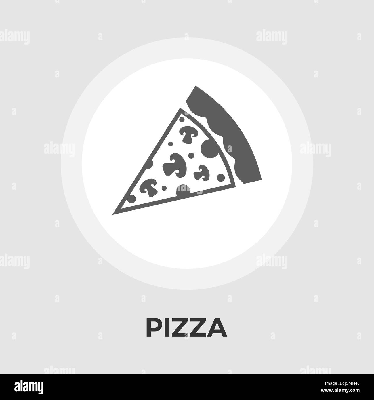 Pizza icon vector. Flat icon isolated on the white background. Editable EPS file. Vector illustration. Stock Vector