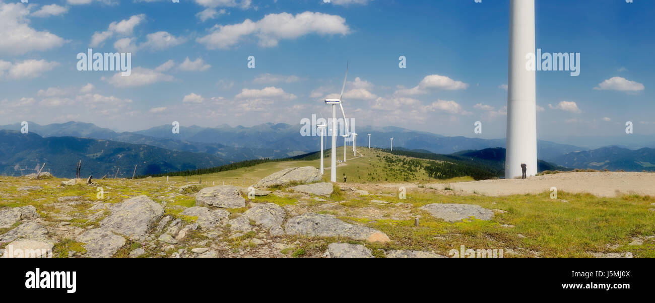 europe's highest wind farm Stock Photo