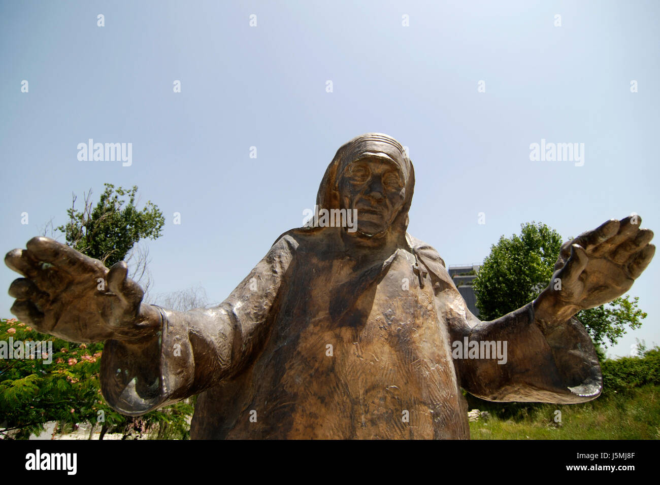 mother therea monument in tirana Stock Photo