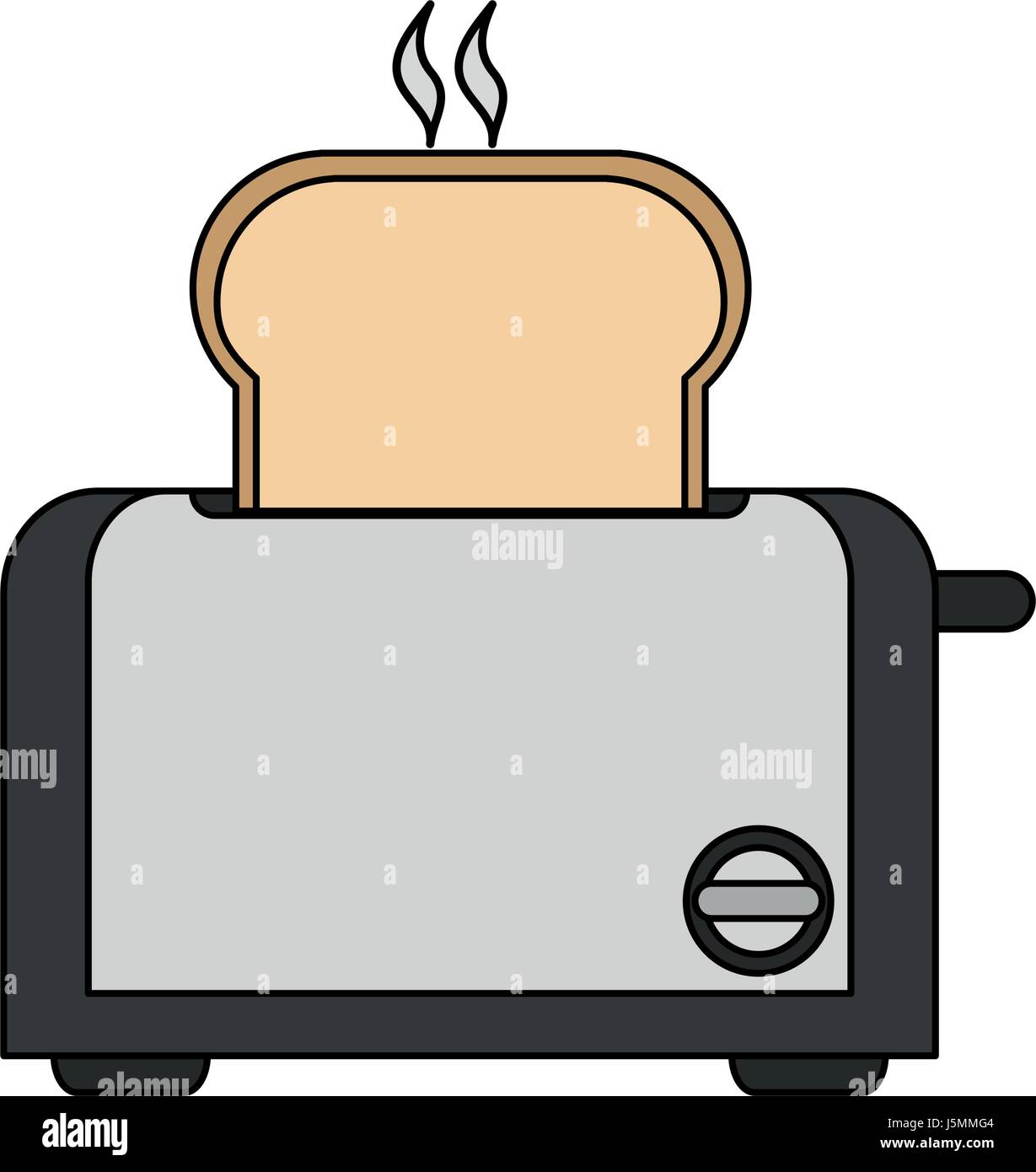 color image cartoon electric bread toaster Stock Vector