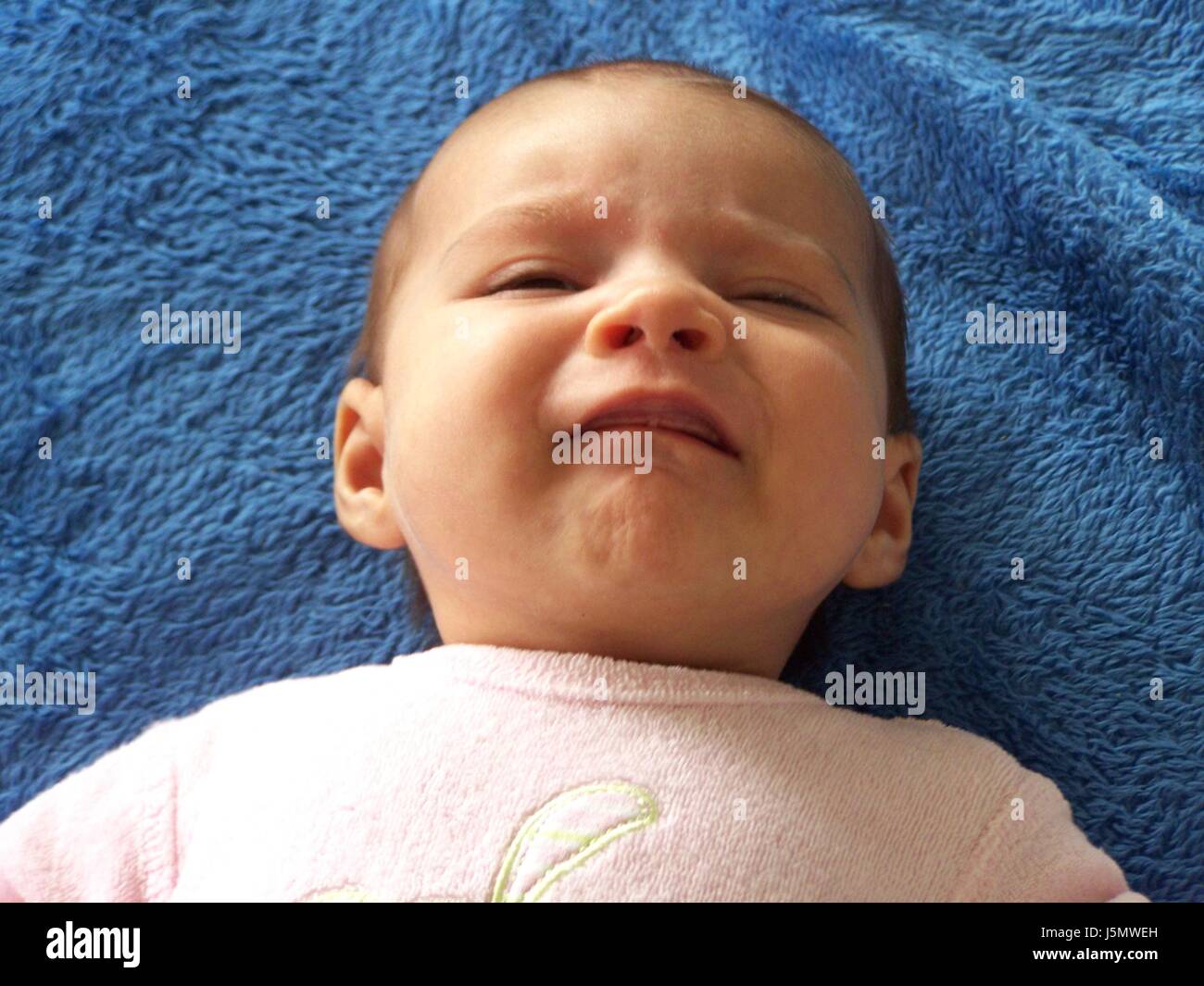 baby frustrated cub weep cry crying weeper weeping discontentment knatschen Stock Photo