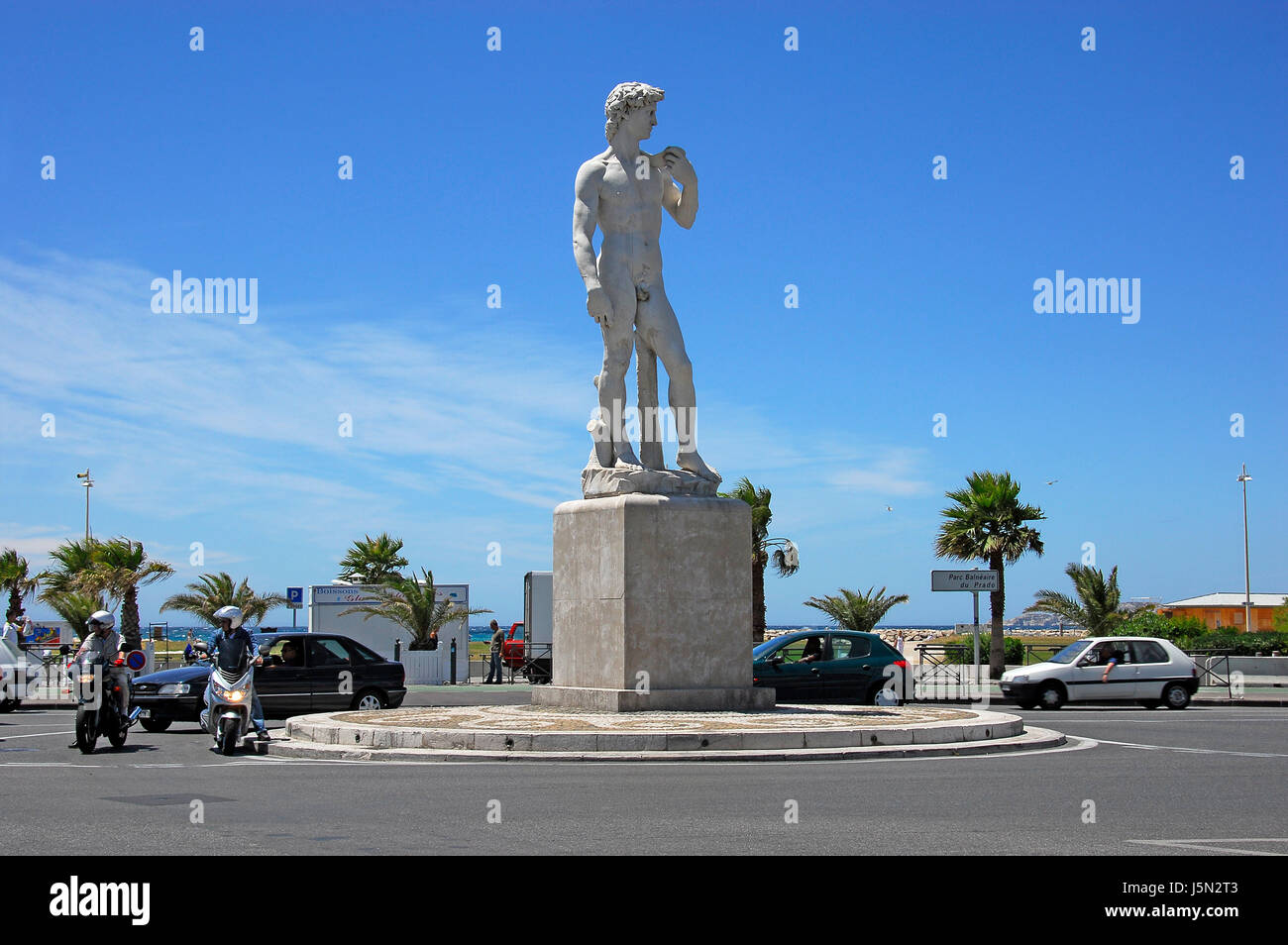 in marseille at the plage de david Stock Photo
