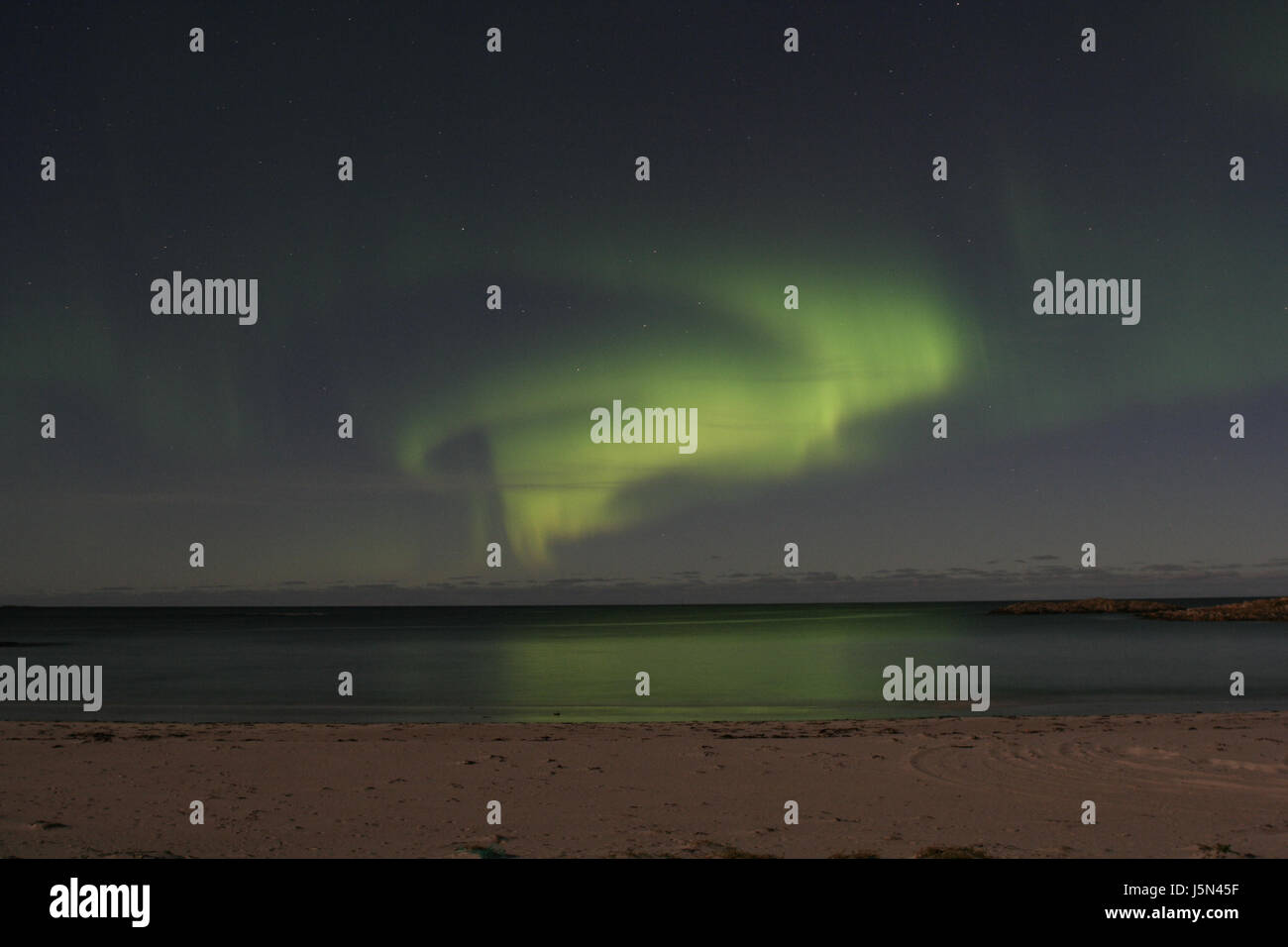 polar light at the north sea,norway Stock Photo