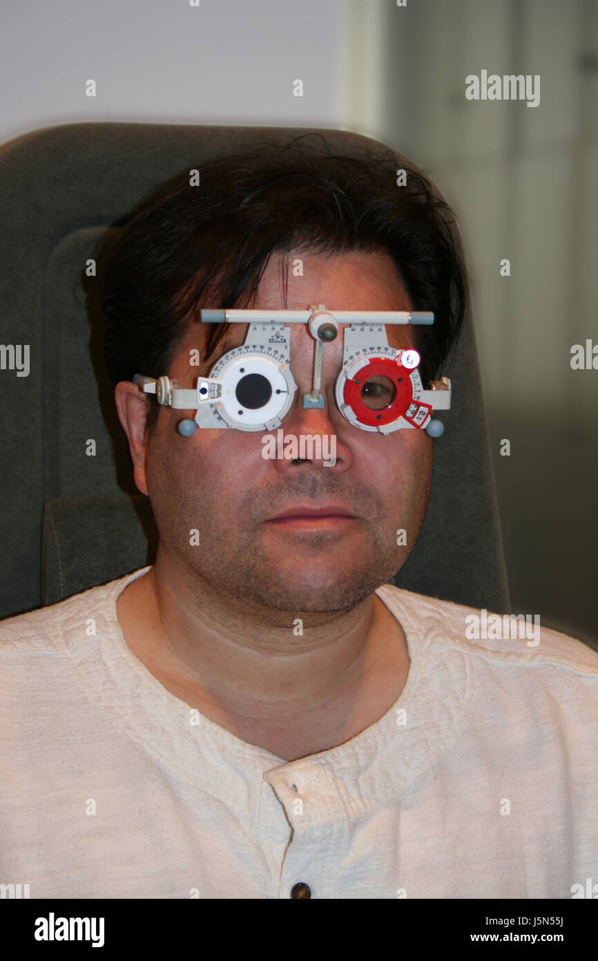 eye measurement Stock Photo