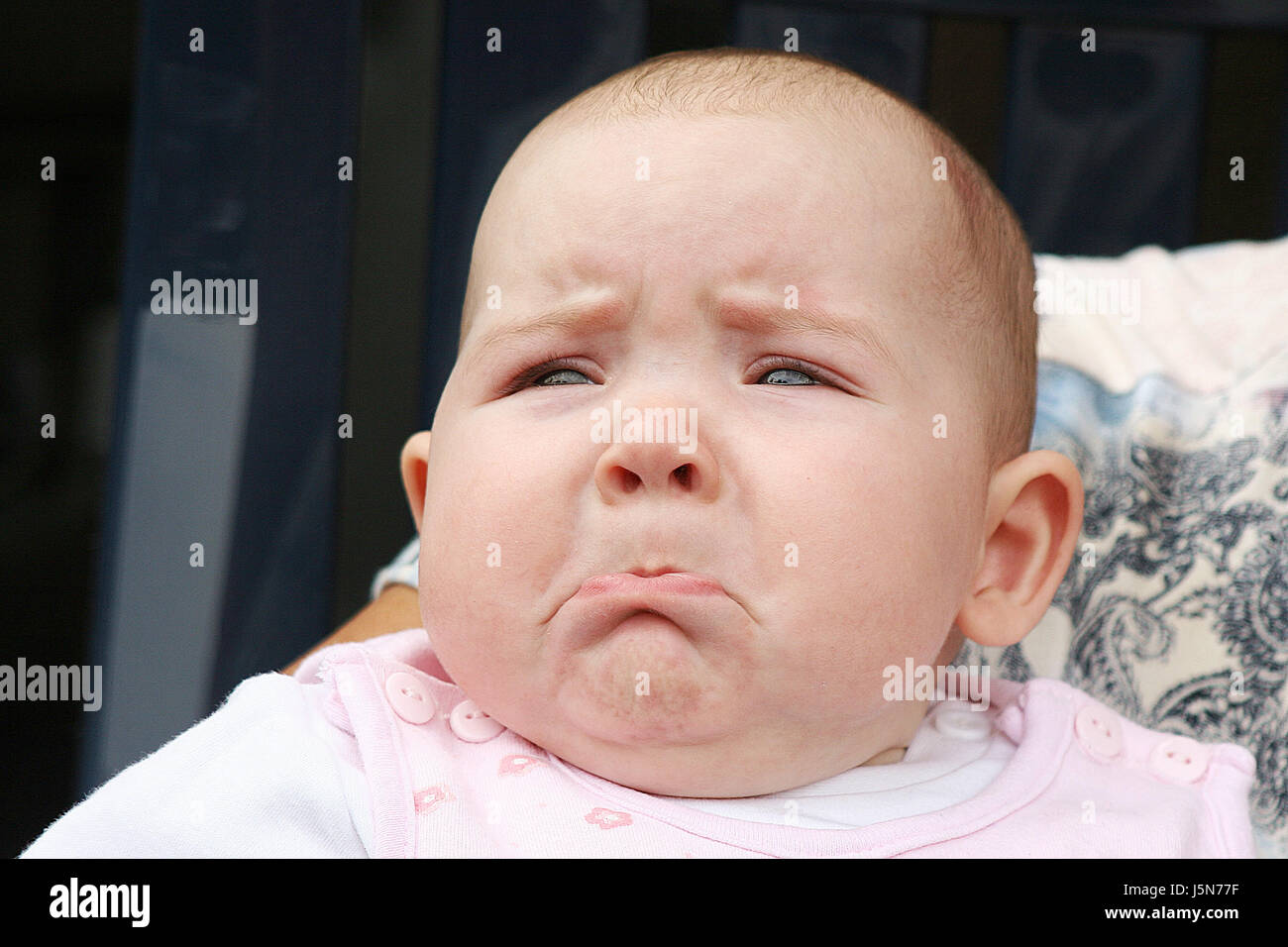 sad baby unhappy weep cry crying weeper weeping indisposition child girl girls Stock Photo