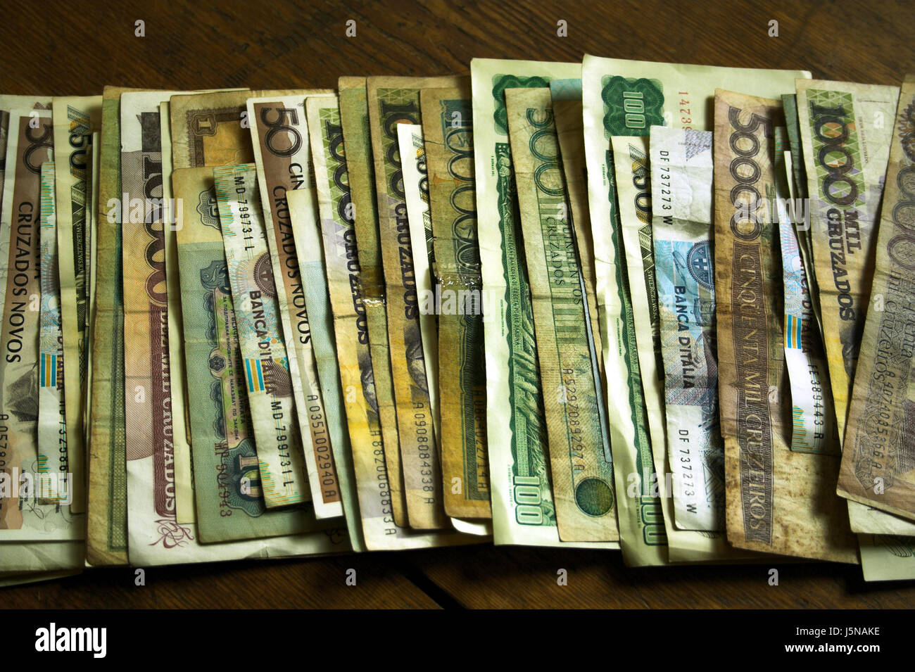 wealth bank notes banknotes international rate of exchange valuta exchange Stock Photo