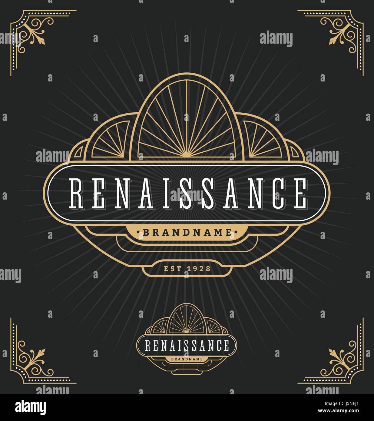 Vintage Art Deco Frame For Decorative Design Invitation Label