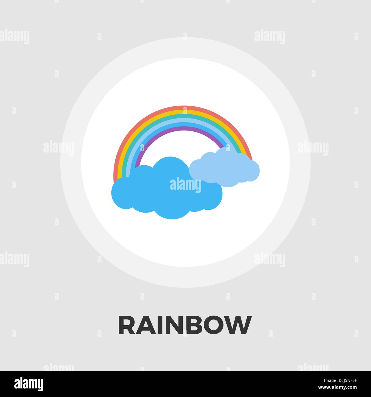 Rainbow icon vector. Flat icon isolated on the white background ...