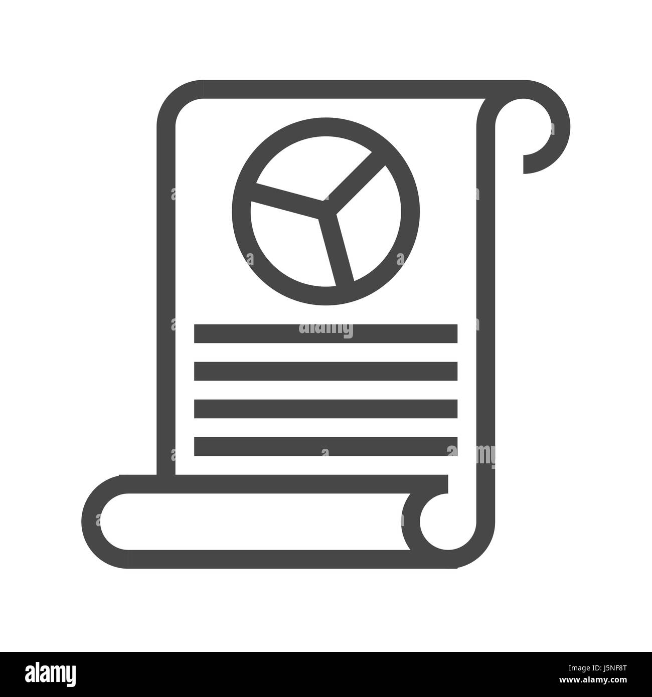 Report Thin Line Vector Icon. Flat icon isolated on the white ...