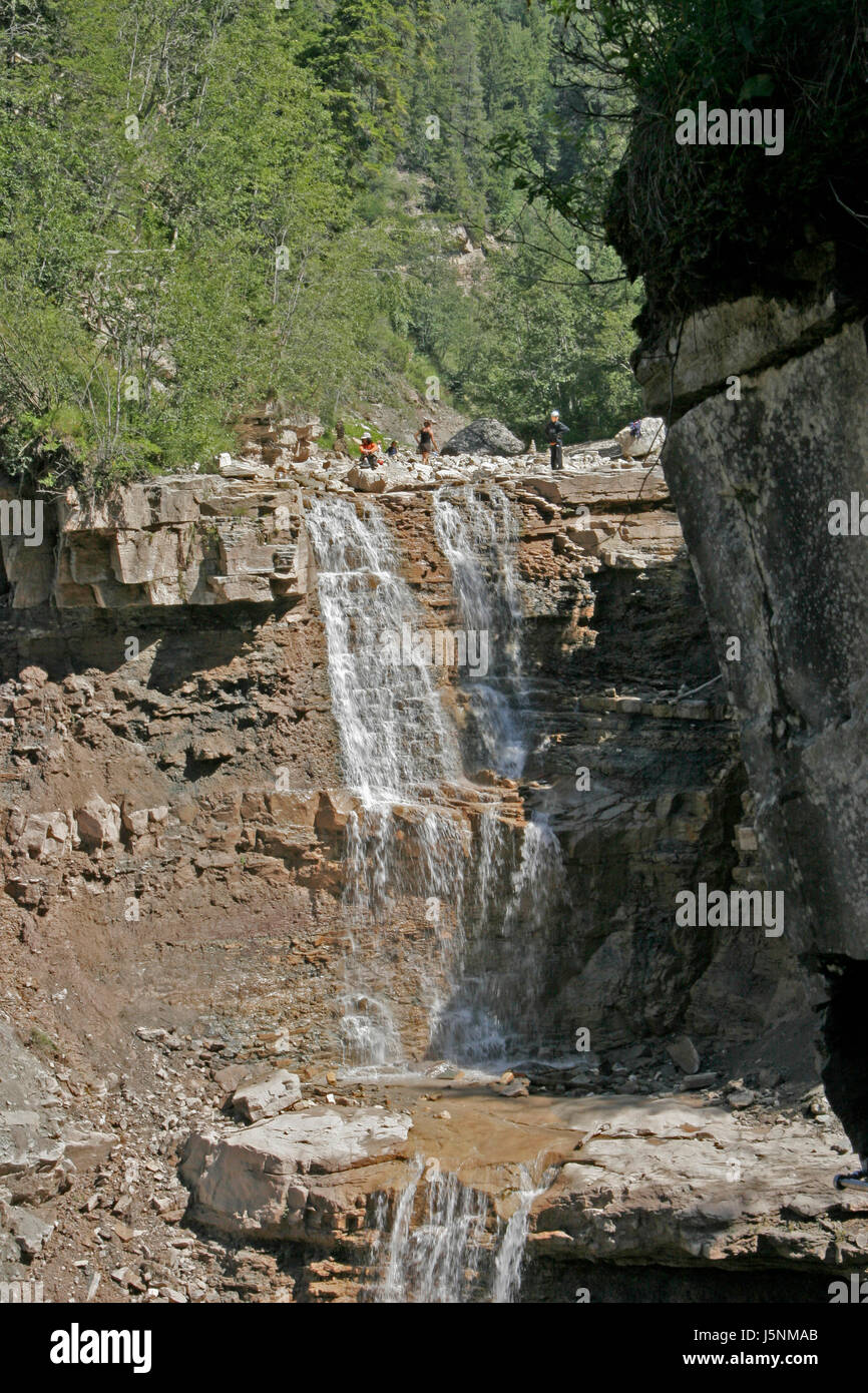 bletterbach waterfall Stock Photo