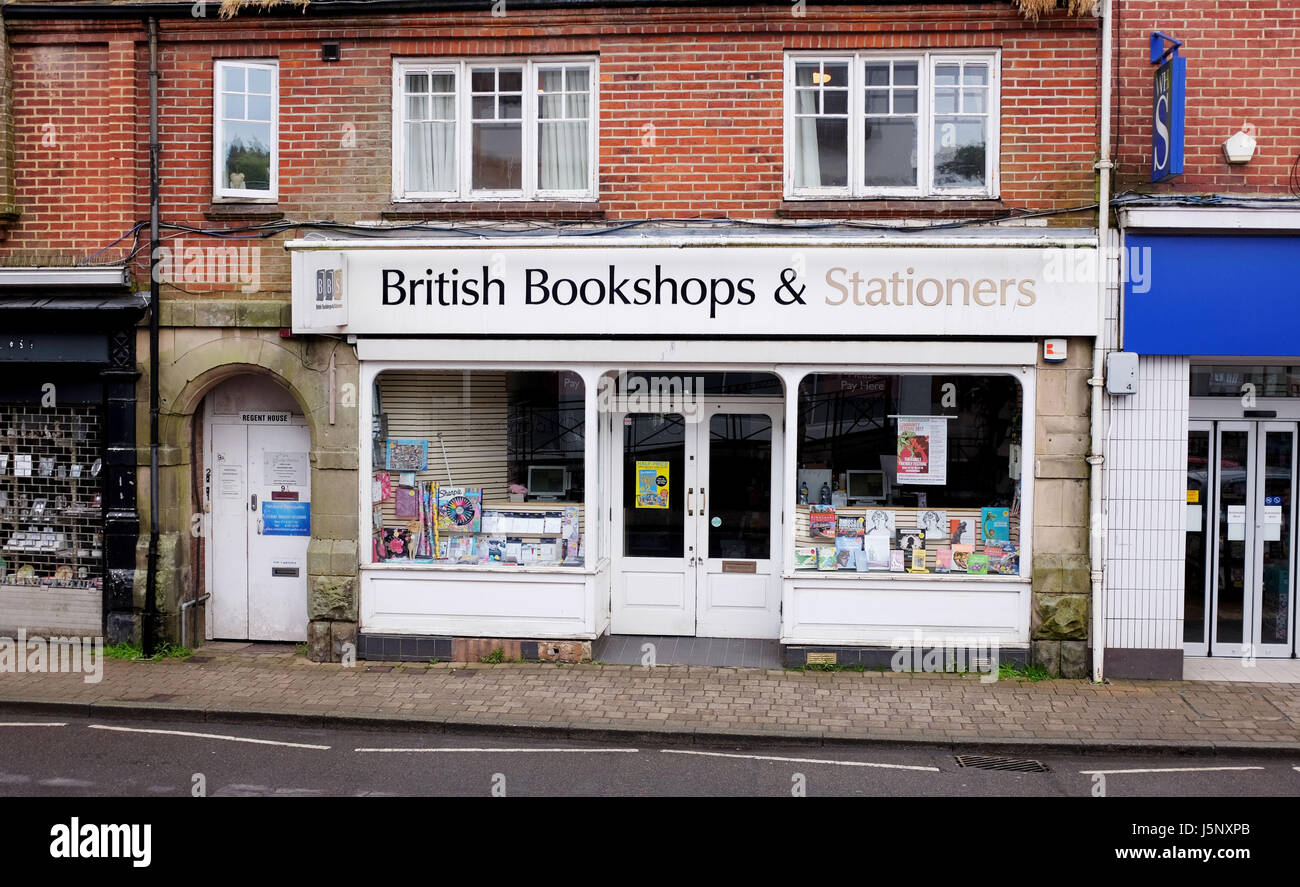 Crowborough East Sussex UK - British Bookshops and Stationers shop in Crowborough High Street Stock Photo