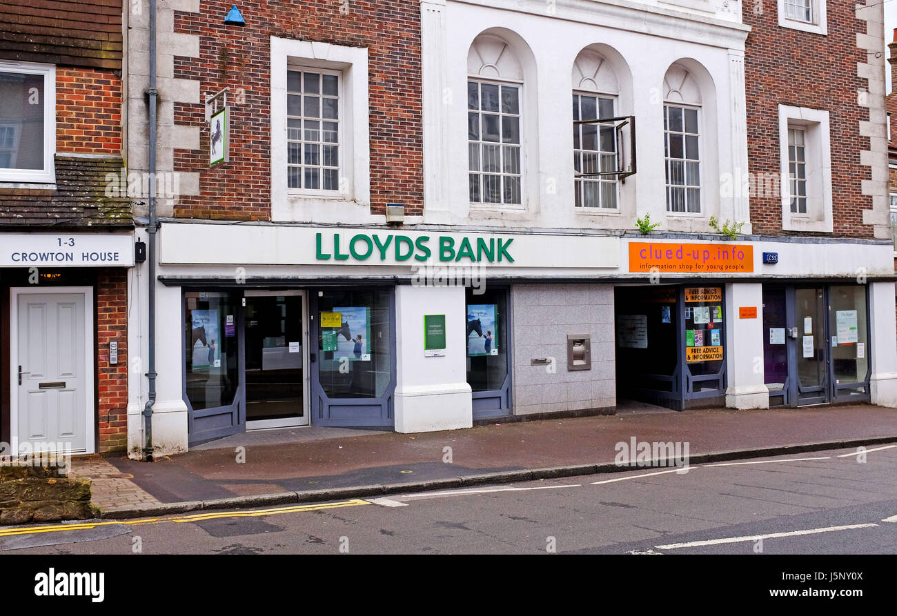 Crowborough East Sussex UK - Rural branch of Lloyds Bank in the High Street Stock Photo
