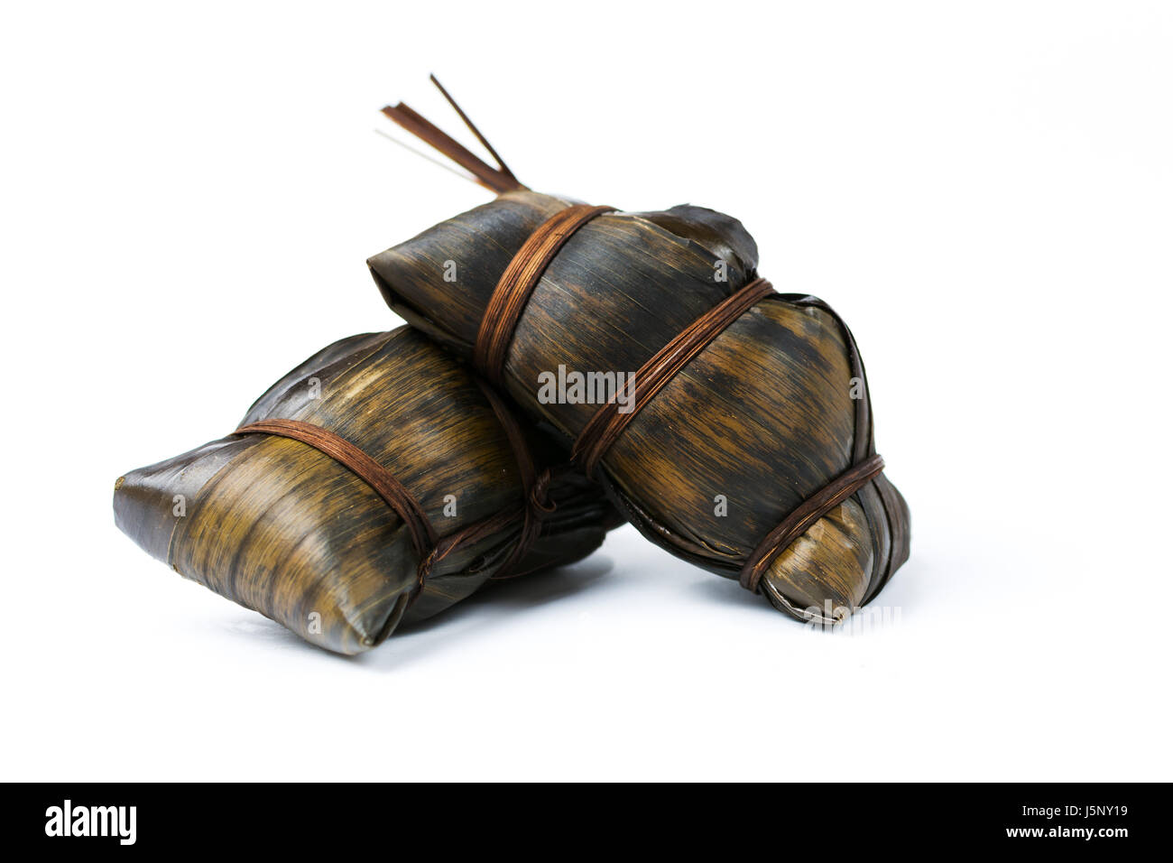Zongzi, traditional Chinese food usually prepared for the Dragon Boat Festival Stock Photo
