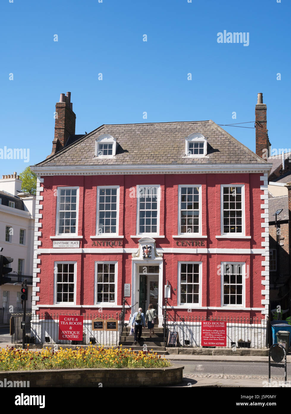 Antique Centre in the Red House, Duncombe Place, York, North Yorkshire, England, UK Stock Photo