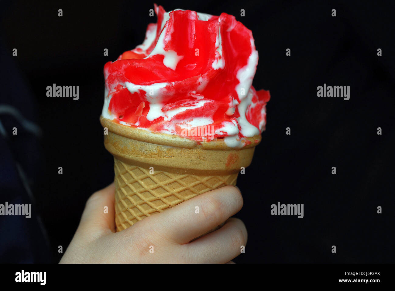 hand hands finger progenies fruits refreshment sugar frozen fruit milk cream Stock Photo