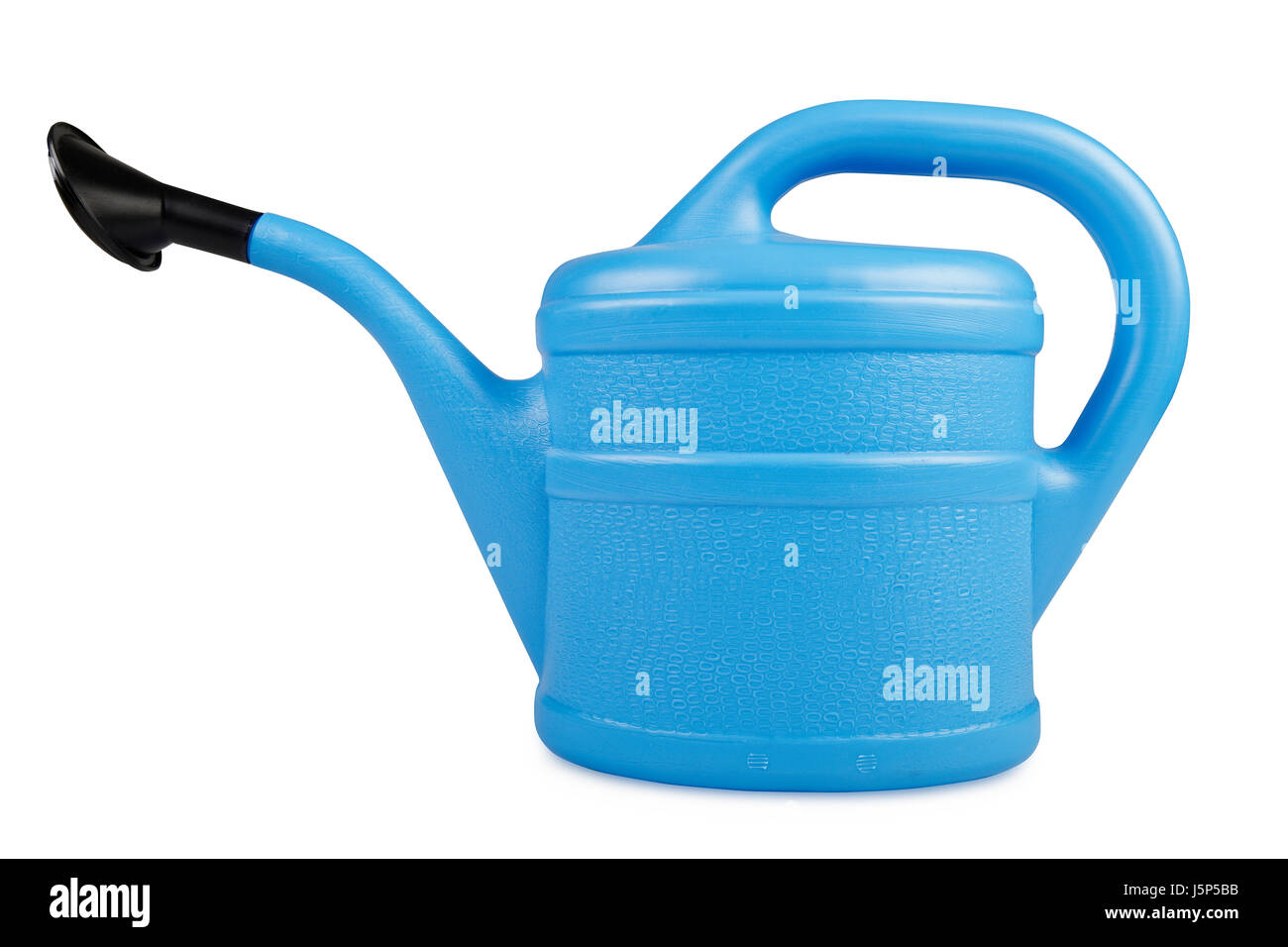 blue watering can isolated on white background Stock Photo
