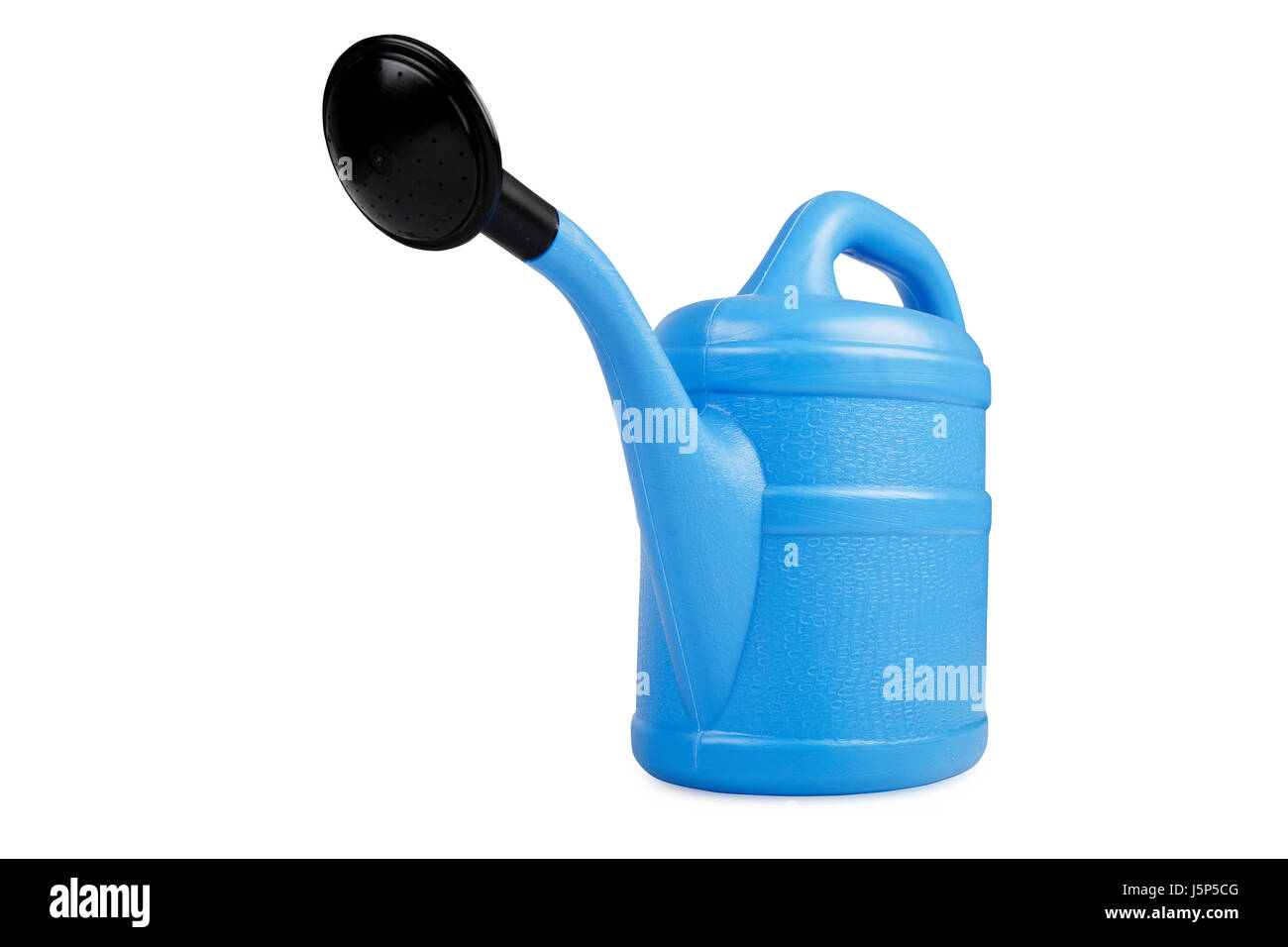 blue watering can isolated on white background Stock Photo