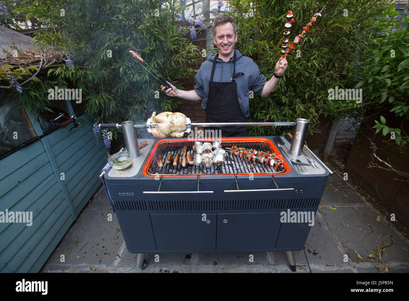 Heston Blumenthal’s Everdure Hub barbecue, big, grey monolith of a new