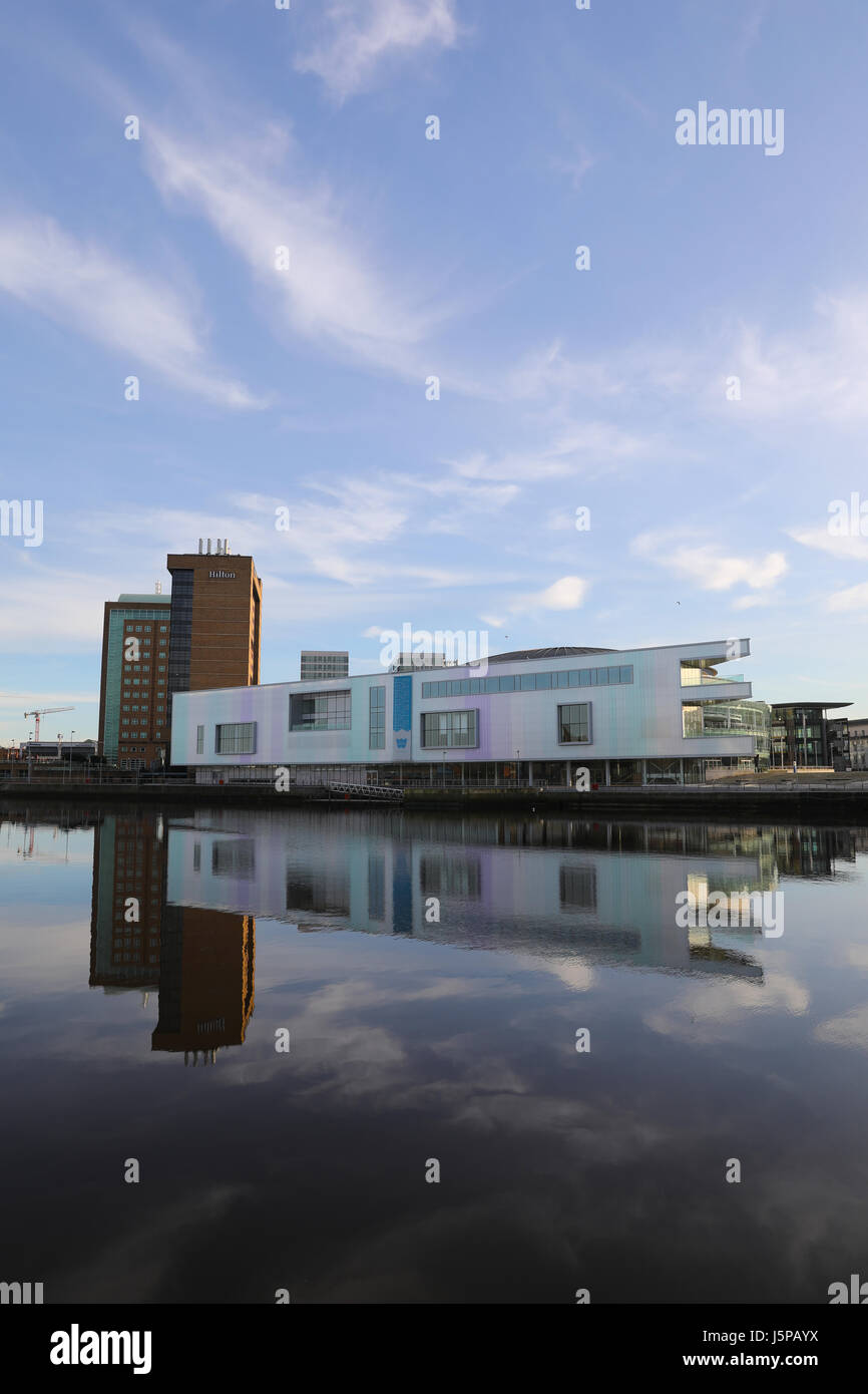 Belfast Waterfront is a multi-purpose conference and entertainment centre, in Belfast, Northern Ireland. Stock Photo