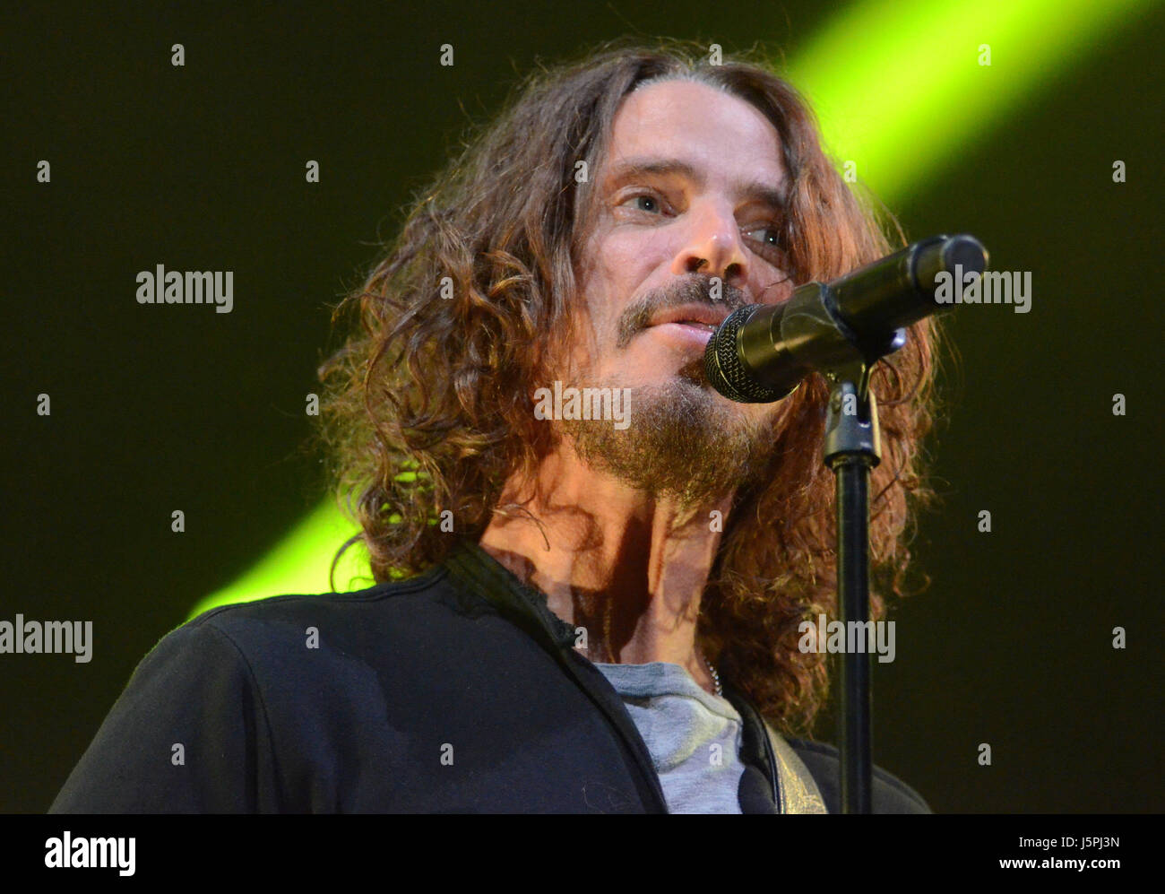 May 13, 2017: Singer and songwriter Chris Cornell performs with his band Soundgarden during the Northern Invasion Music Festival in Somerset, Wisconsin. Ricky Bassman/Cal Sport Media Stock Photo