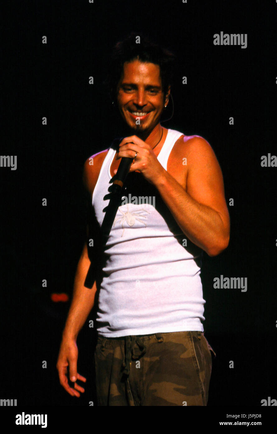 Chris Cornell of Audioslave (formerly of Soundgarden) performs at The Wiltern LG in Los Angeles, California. May 20, 2005. Credit: RTWard//MediaPunch Stock Photo