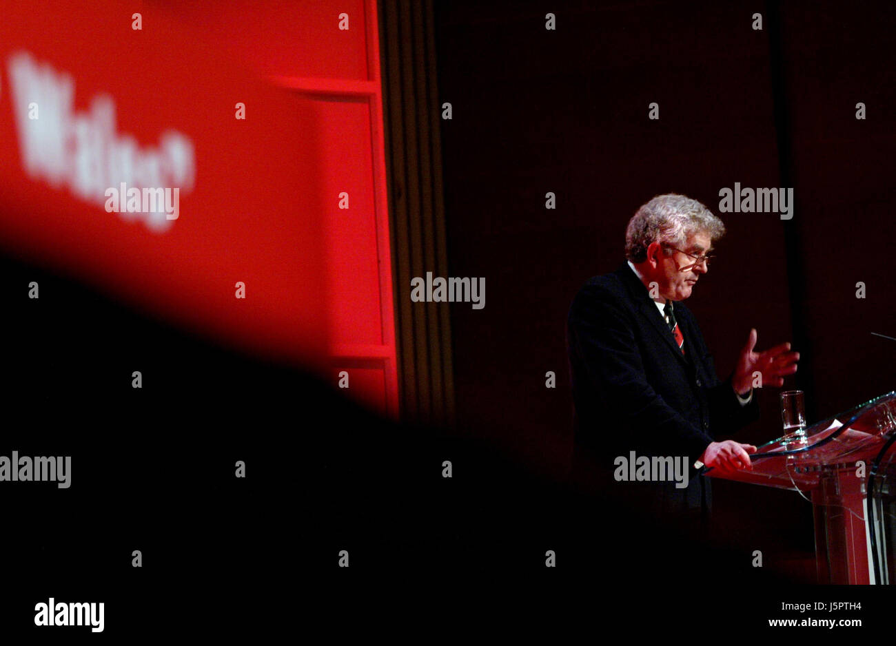 Rhodri Morgan (Labour) the former First Minister of the Welsh Assembly Government (2000 - 2009), speaking at The Welsh Labour Party Conference. He was largely known as the 'Father of Devolution'. Kiran Ridley/Ethos Stock Photo