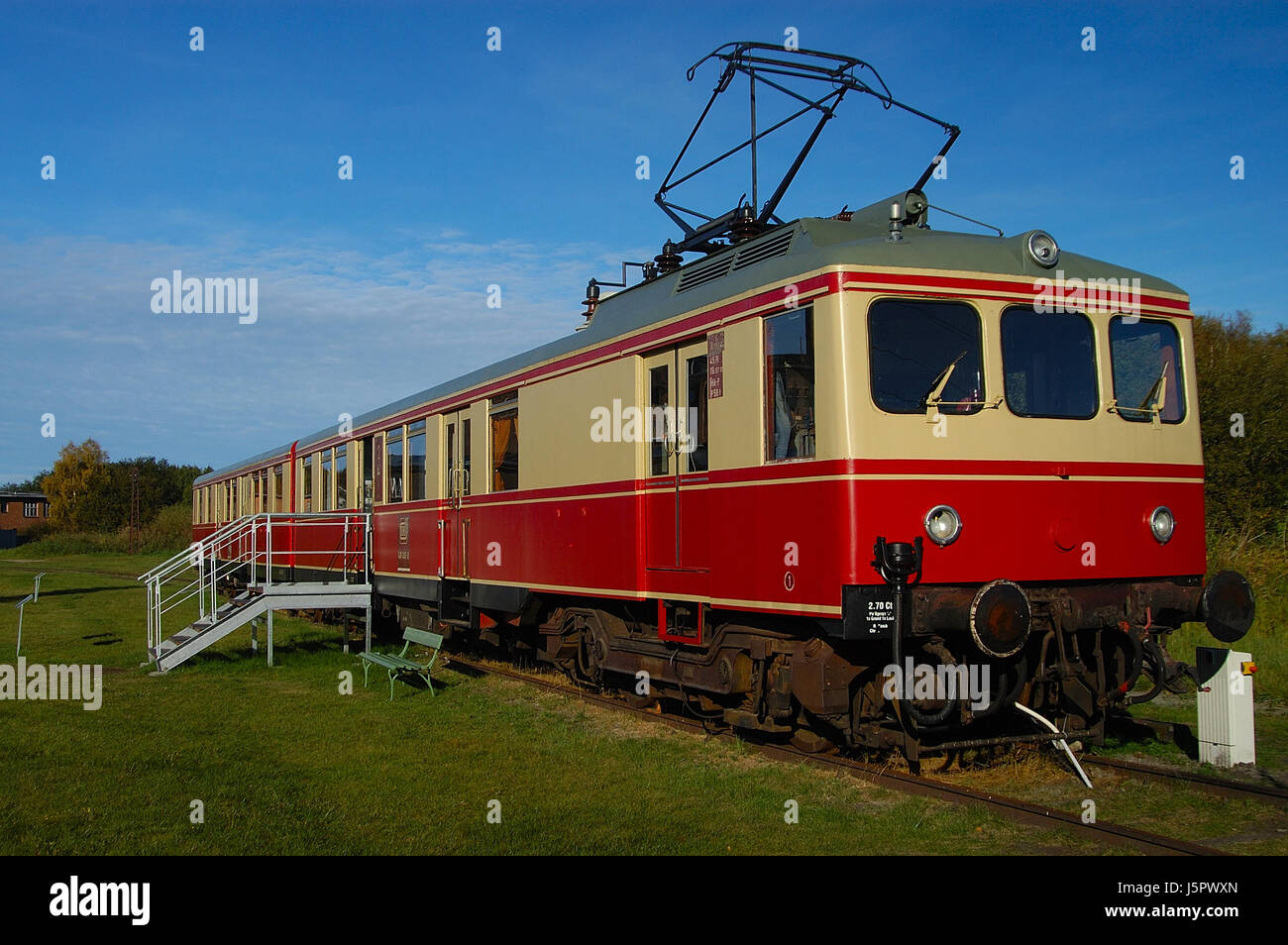 railway locomotive train engine rolling stock vehicle means of travel Stock Photo