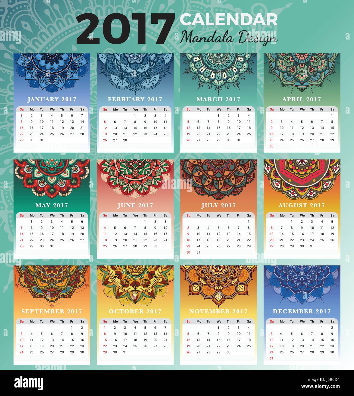 monthly calendar for 2017 printable