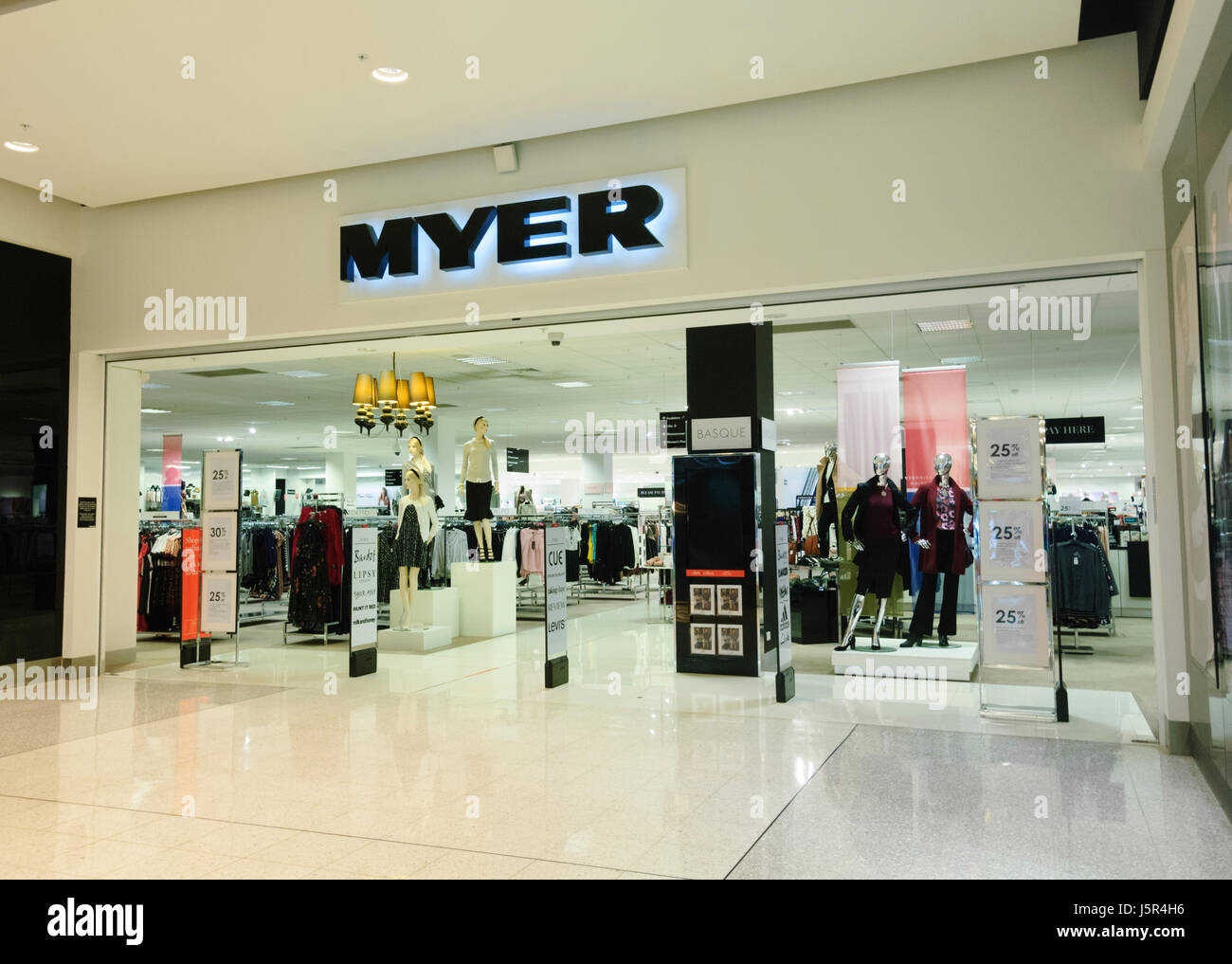 Storefront of Myer Department store New South Wales NSW