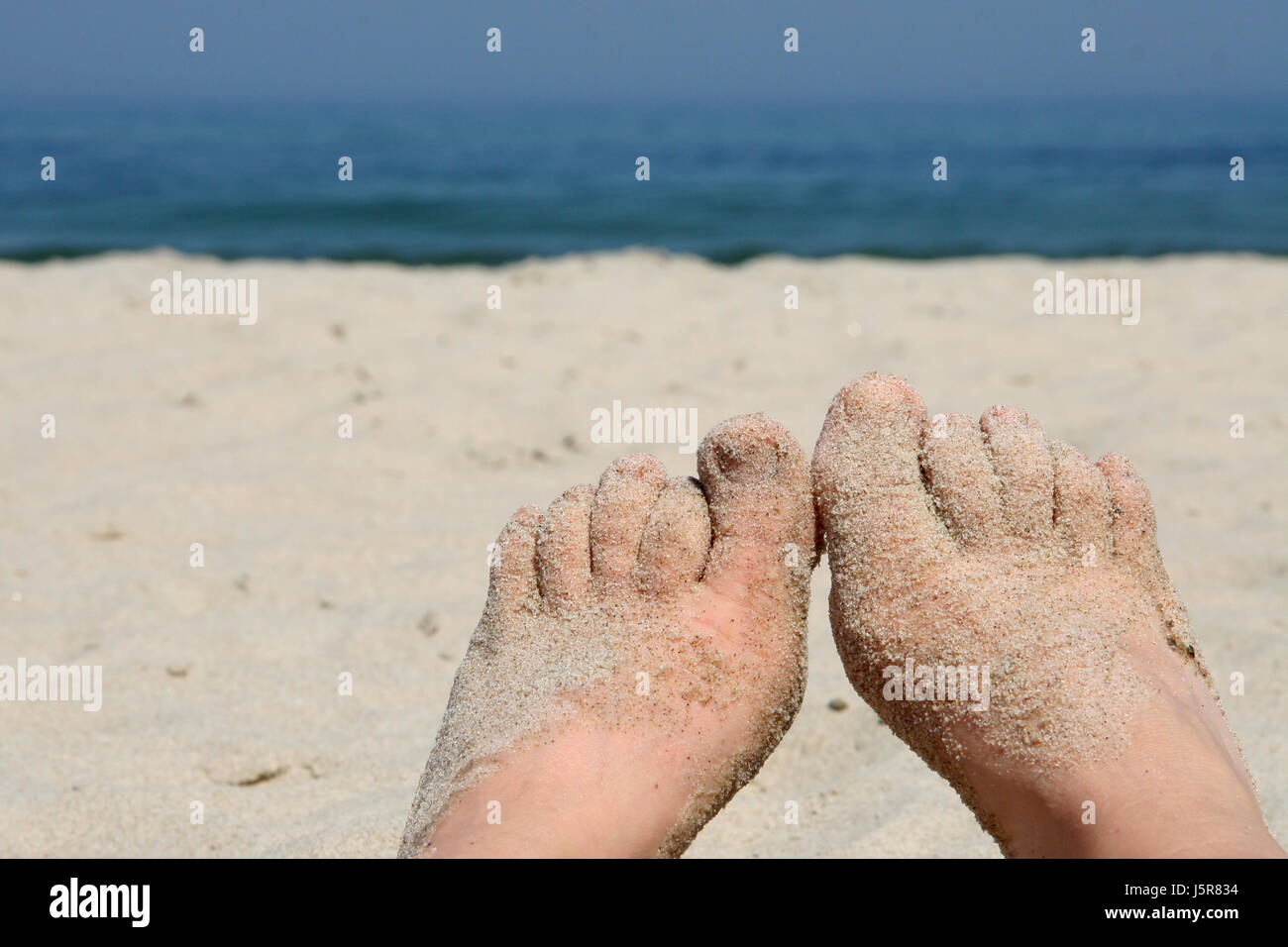 blue horizon holiday vacation holidays vacations beach seaside the beach Stock Photo