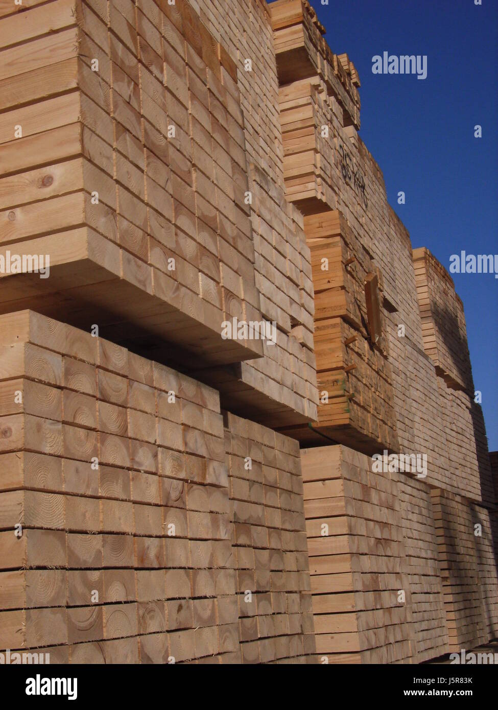 wood harbor harbours raw material envelope raw materials plane trimmed timber Stock Photo