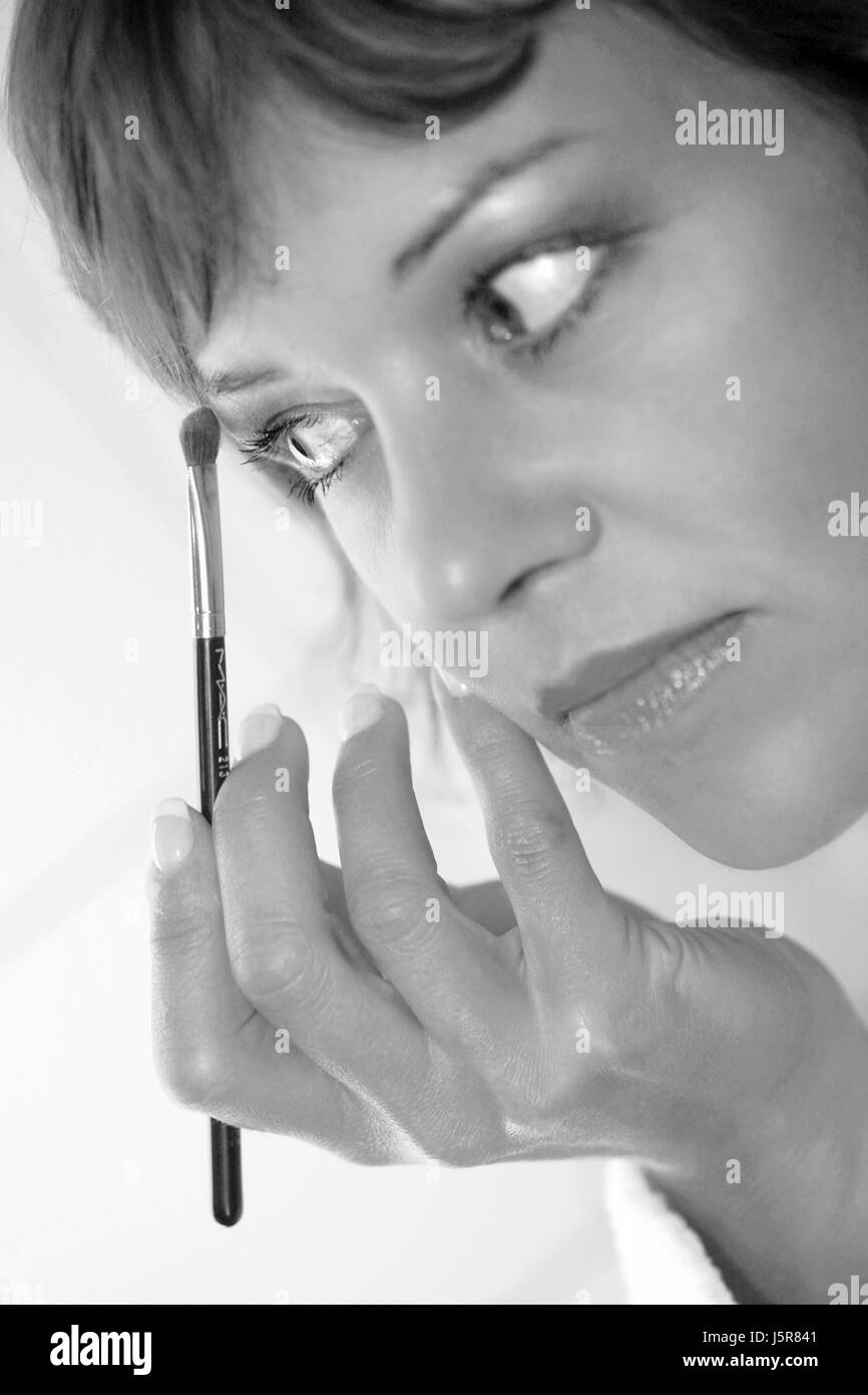 Makeup woman lips Black and White Stock Photos & Images - Alamy
